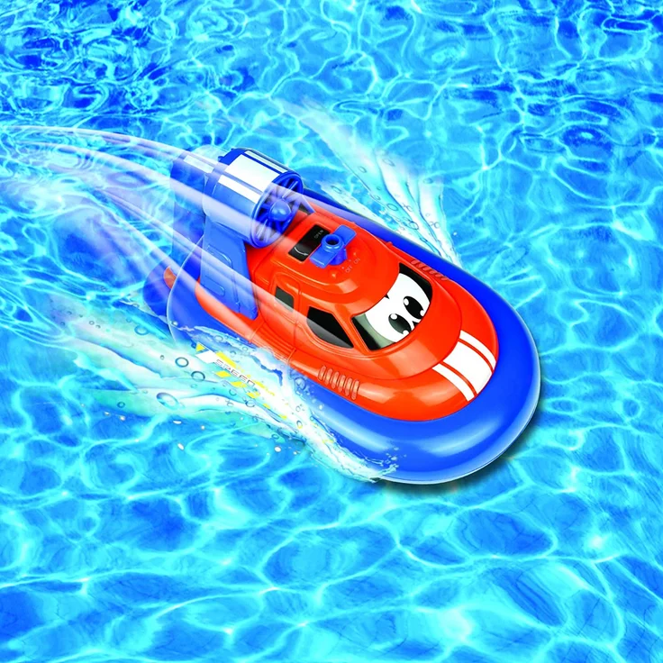 TOOKO 81122 RC Hovercraft by Silverlit, ferngesteuertes, Kleinkinder, 2 in 1: Boot und Auto, fahrbar auf Wasser und Land, 16 cm, orange und blau, ab 3 Jahren – Bild 3