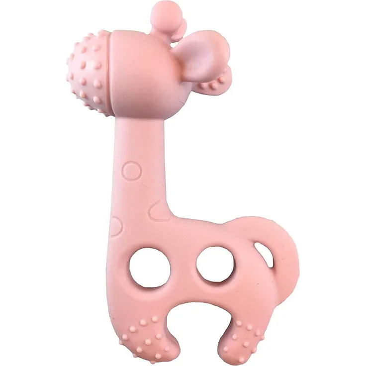 Vital Innovations 046108-05 Beißring Giraffe Bite me Raff, Rosa