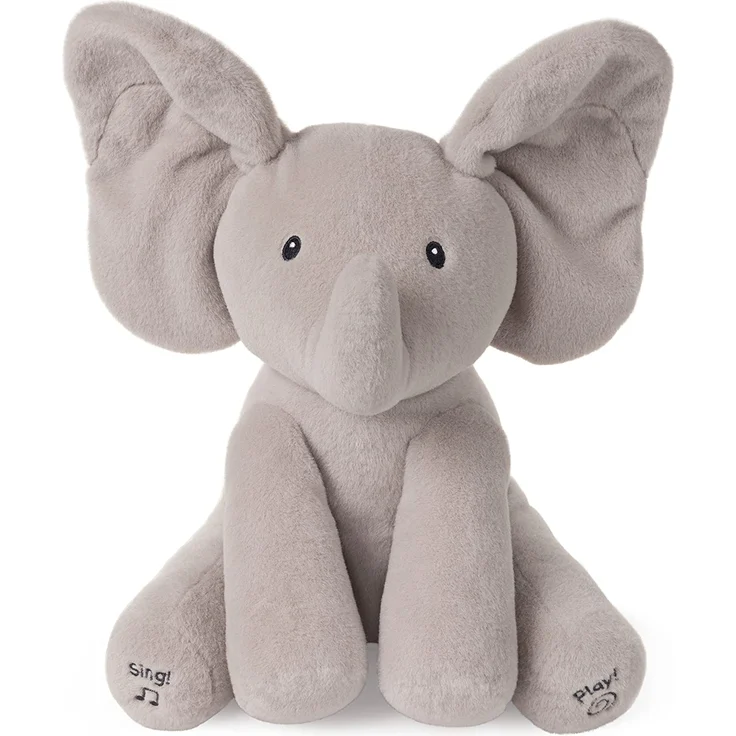 GUND 6053047 'Flappy, der singende und sprechende Elefant' Funktionsplüschtier, deutsch, ca. 30 cm, ab 10 Monaten – Bild 2