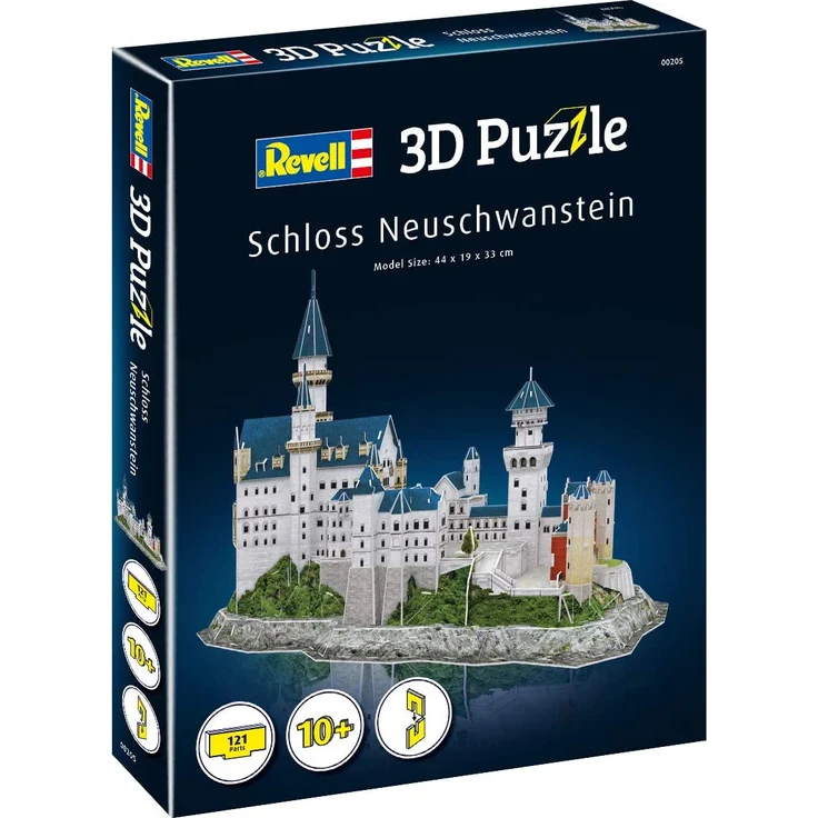 Revell 3D Puzzle 00205 Schloss Neuschwanstein von Ludwig II. von Bayern Die Welt in 3D entdecken, Bastelspass für Jung und Alt, farbig – Bild 6