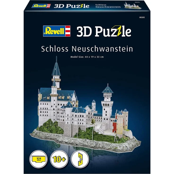 Revell 3D Puzzle 00205 Schloss Neuschwanstein von Ludwig II. von Bayern Die Welt in 3D entdecken, Bastelspass für Jung und Alt, farbig – Bild 2