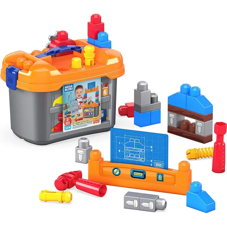 Mega Bloks GNT92 - Werkbank und Werkzeugkasten - 36 Bauteile