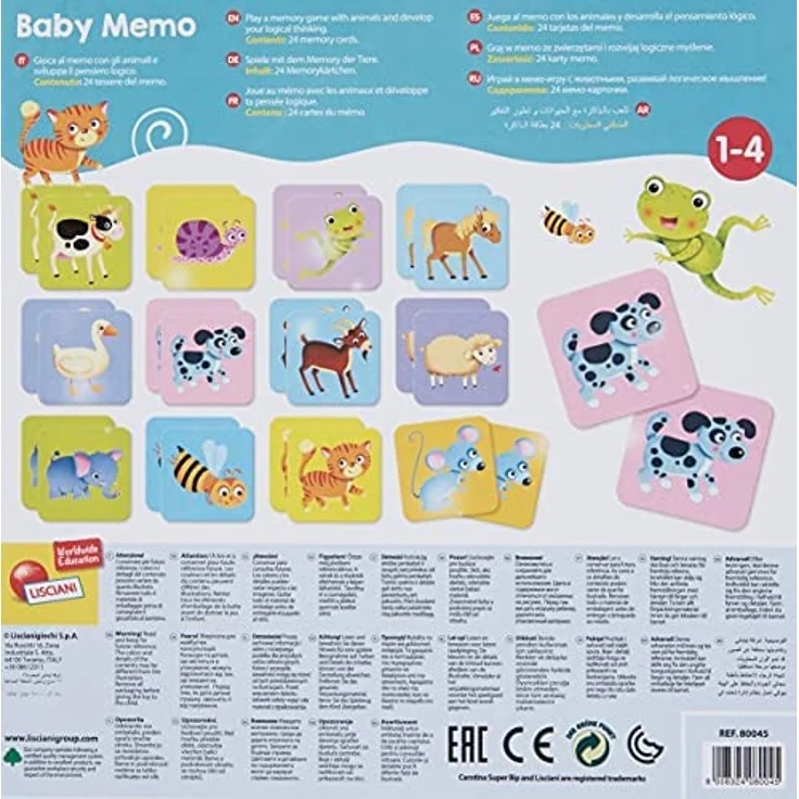 Lisciani Carotina Baby Memo Animals 80045 LISCIANI - Preisvergleich – Bild 4