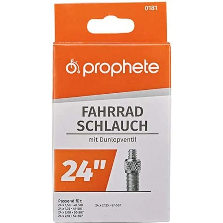 Prophete 0181 Fahrradschlauch - 24 x 1,75 - 2,125 (47/57-507) - Dunlopventil – Bild 3