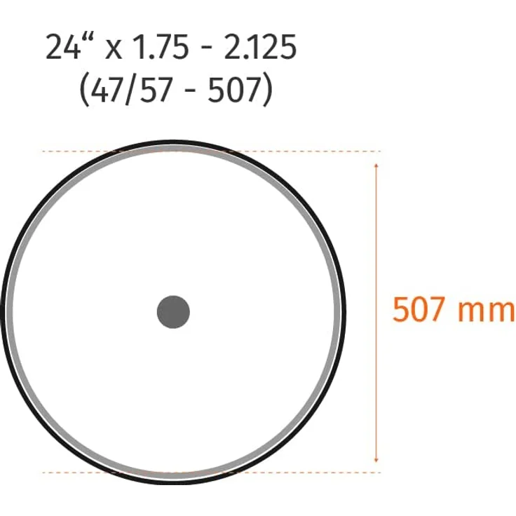 Prophete 0181 Fahrradschlauch - 24 x 1,75 - 2,125 (47/57-507) - Dunlopventil – Bild 5