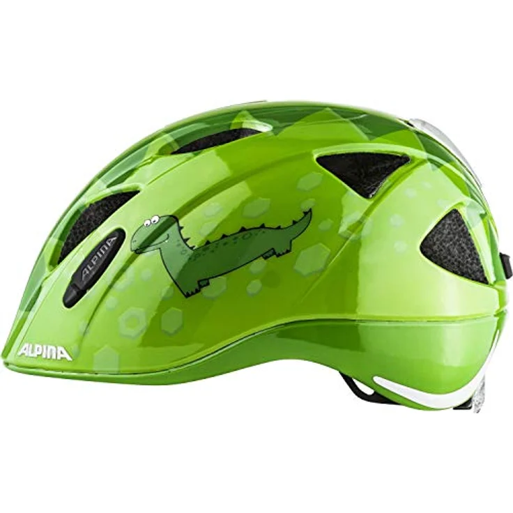 Alpina Kids Ximo Flash Green Dino, Größe 45 - 49 cm - Fahrradhelm, Farbe Grün – Bild 3