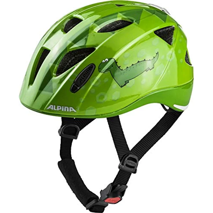 Alpina Kids Ximo Flash Green Dino, Größe 45 - 49 cm - Fahrradhelm, Farbe Grün – Bild 1