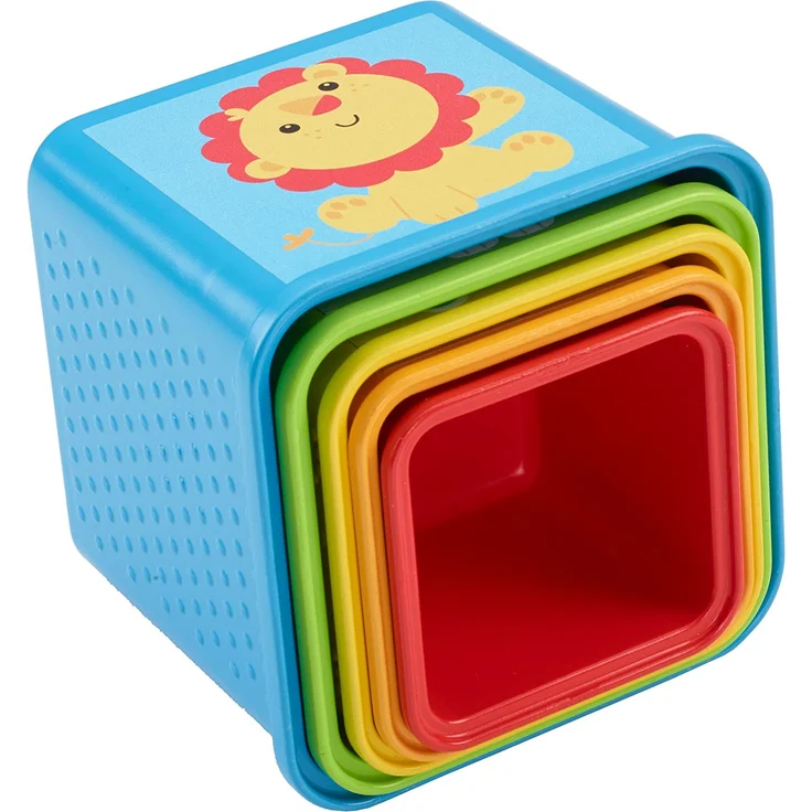 Fisher-Price CDC52 - Bunte Stapelwürfel Baby Spielzeug zum Sortieren und Stapeln, Spielzeug ab 6 Monaten - Preisvergleich – Bild 4