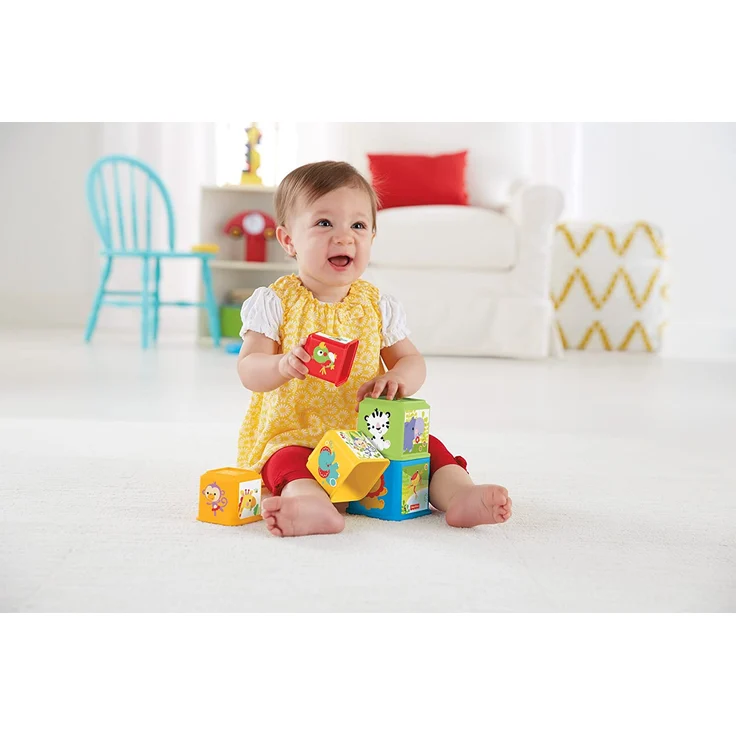 Fisher-Price CDC52 - Bunte Stapelwürfel Baby Spielzeug zum Sortieren und Stapeln, Spielzeug ab 6 Monaten - Preisvergleich – Bild 6