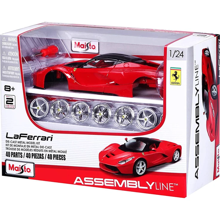 Maisto 39129 - 1:24 Bausatz LaFerrari, Schwarz / Rot – Bild 2