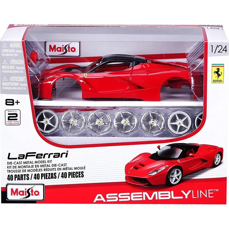 Maisto 39129 - 1:24 Bausatz LaFerrari, Schwarz / Rot