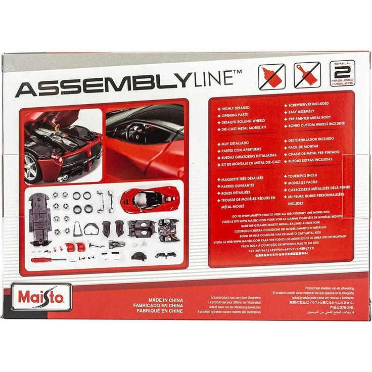 Maisto 39129 - 1:24 Bausatz LaFerrari, Schwarz / Rot – Bild 3