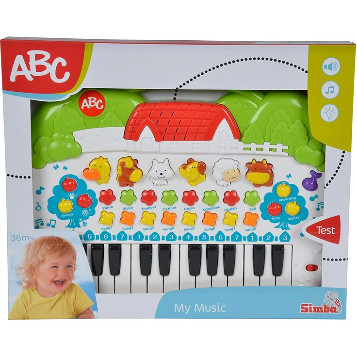 Simba 104018188 - ABC Tier-Keyboard 28 x 39 cm – Bild 2