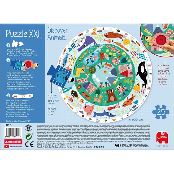 Goula puzzle Tiere XXL Junior Karton 27-teilig – Bild 14