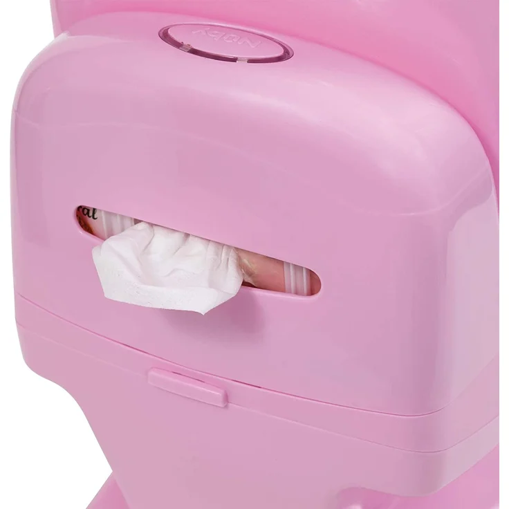 Nuby - My Real Potty - Kinder Töpfchen mit Spülgeräusch - Toilettentrainer für Kinder - mit echtem Sound und Batterien sind im Lieferumfang enthalten - Rosa - 18+ Monate – Bild 7
