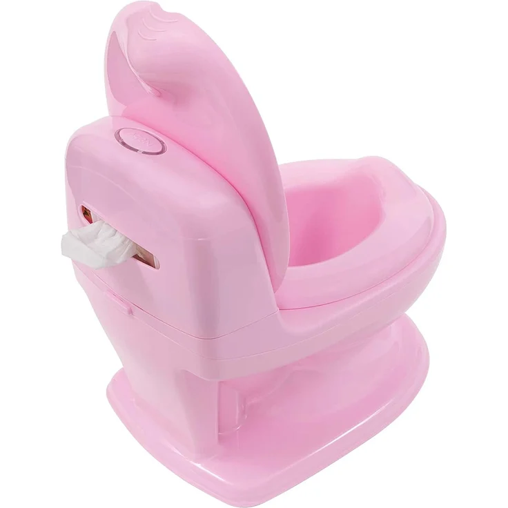 Nuby - My Real Potty - Kinder Töpfchen mit Spülgeräusch - Toilettentrainer für Kinder - mit echtem Sound und Batterien sind im Lieferumfang enthalten - Rosa - 18+ Monate – Bild 5