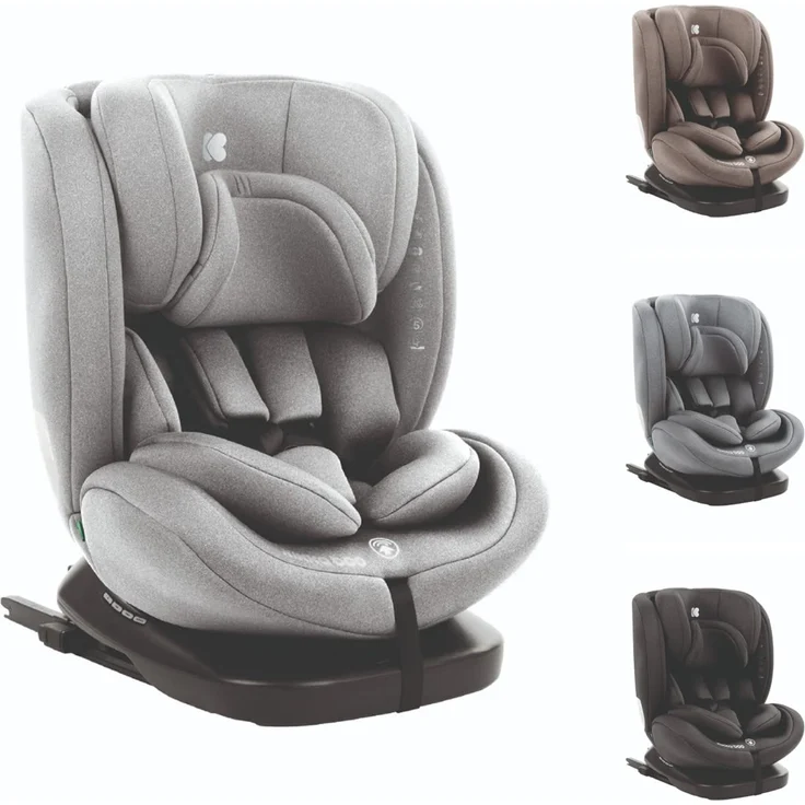 Kikkaboo Kindersitz i-Comfort, i-Size (40-150 cm) Isofix Top-Tether 360° drehbar hellgrau – Bild 1