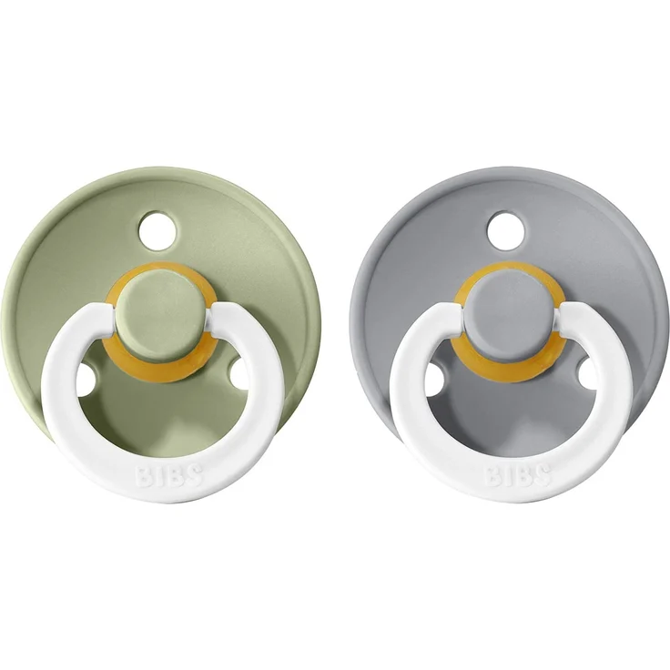 BiBs Retro Schnuller Glow Sage / Cloud 0-6 Monate 2 Stück Grau hell 1 – Bild 2
