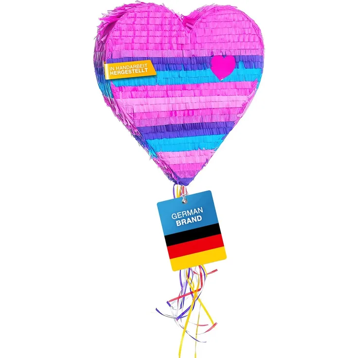GOODS+GADGETS Pinata Party-Dekoration zum Befüllen mit Süßigkeiten für Kinder-Geburtstag Hochzeit Feier - Herz