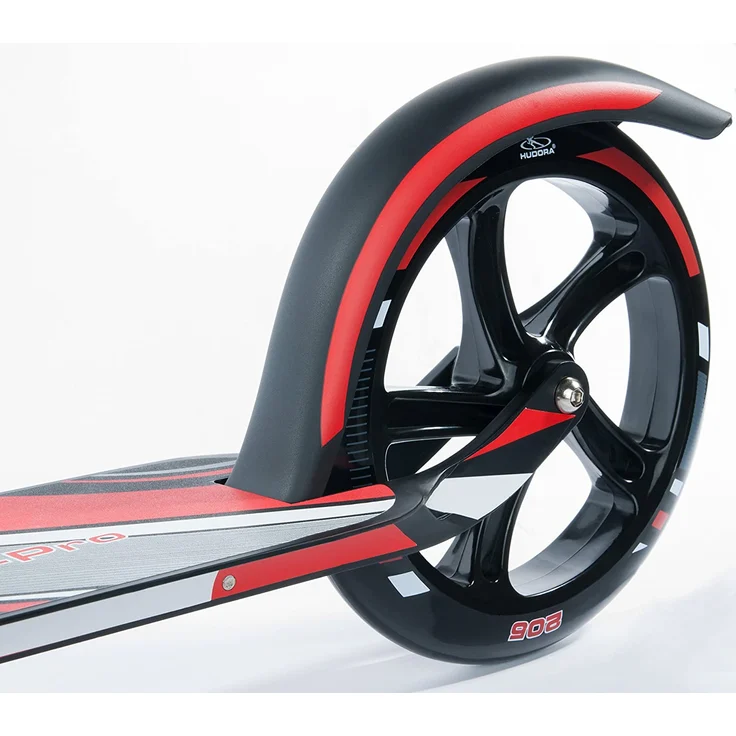 HUDORA 14758 BigWheel 205-Das Original mit RX Pro Technologie-Tret-Roller klappbar-City-Scooter, rot/schwarz – Bild 9
