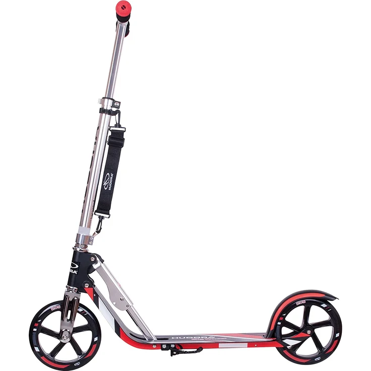 HUDORA 14758 BigWheel 205-Das Original mit RX Pro Technologie-Tret-Roller klappbar-City-Scooter, rot/schwarz – Bild 4