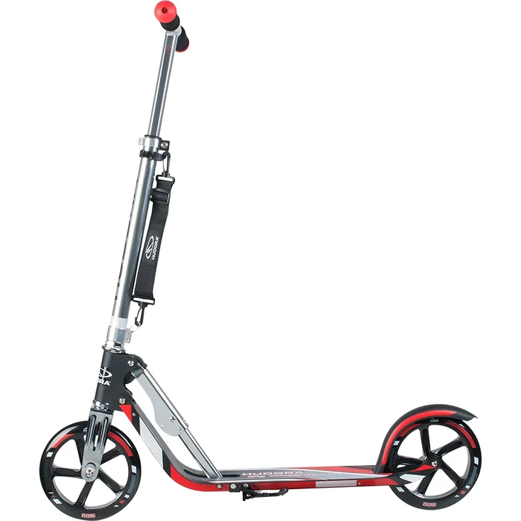 HUDORA 14758 BigWheel 205-Das Original mit RX Pro Technologie-Tret-Roller klappbar-City-Scooter, rot/schwarz – Bild 7