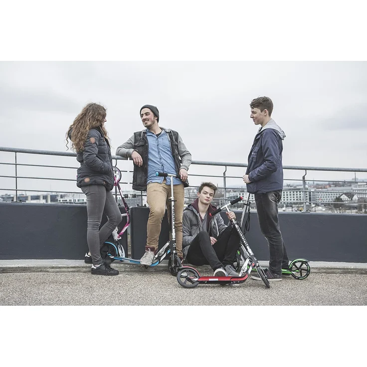 HUDORA 14758 BigWheel 205-Das Original mit RX Pro Technologie-Tret-Roller klappbar-City-Scooter, rot/schwarz – Bild 8