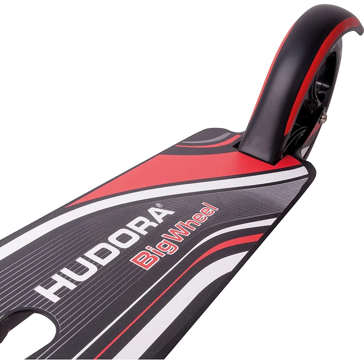 HUDORA 14758 BigWheel 205-Das Original mit RX Pro Technologie-Tret-Roller klappbar-City-Scooter, rot/schwarz – Bild 3
