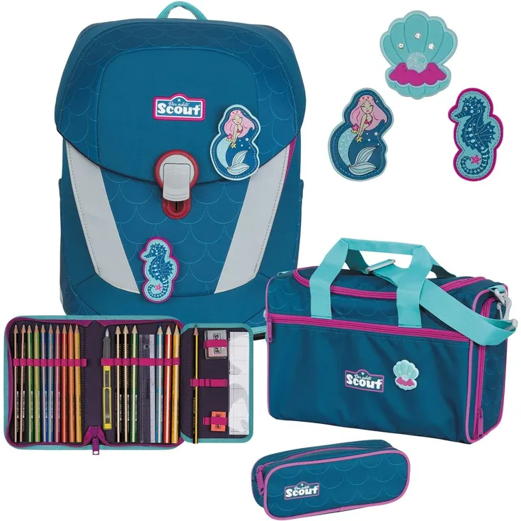Scout Sunny II Schulranzen-Set 4tlg Lightweight MERMAID