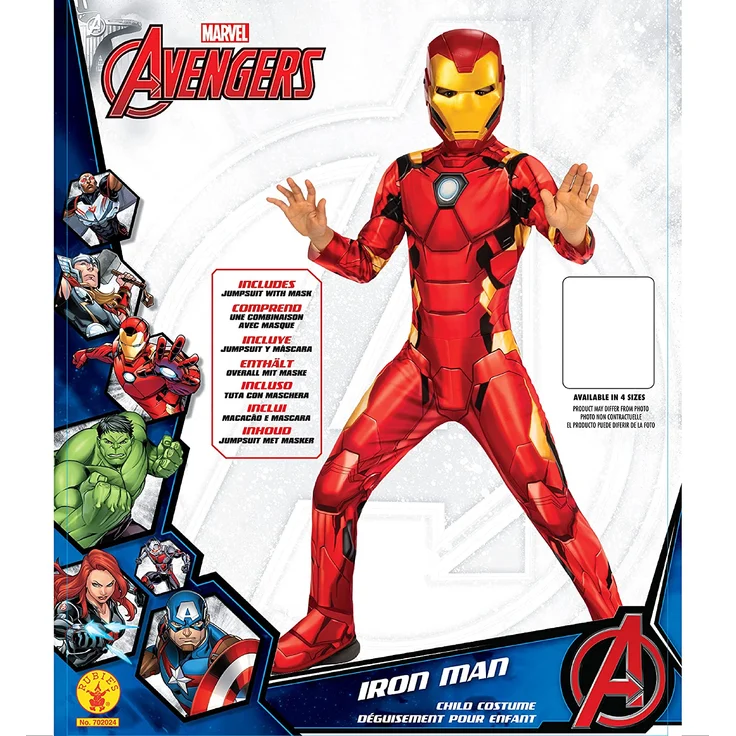 Rubies 702024 - Iron Man Kinder Kostüm, Avengers, Größe L Marvel – Bild 5