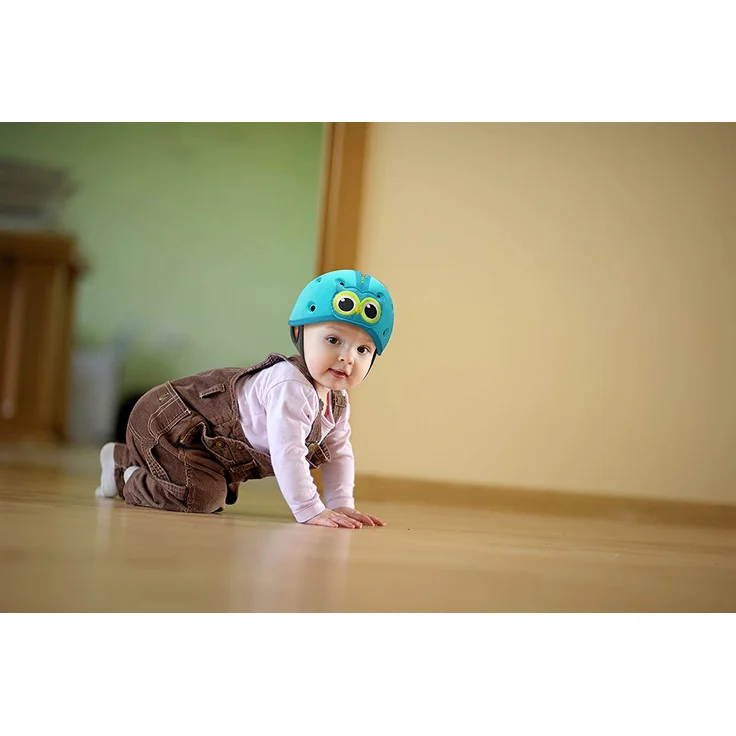Reer SafeHeadBaby Babyhelm ''Eule'', blau-grün – Bild 9