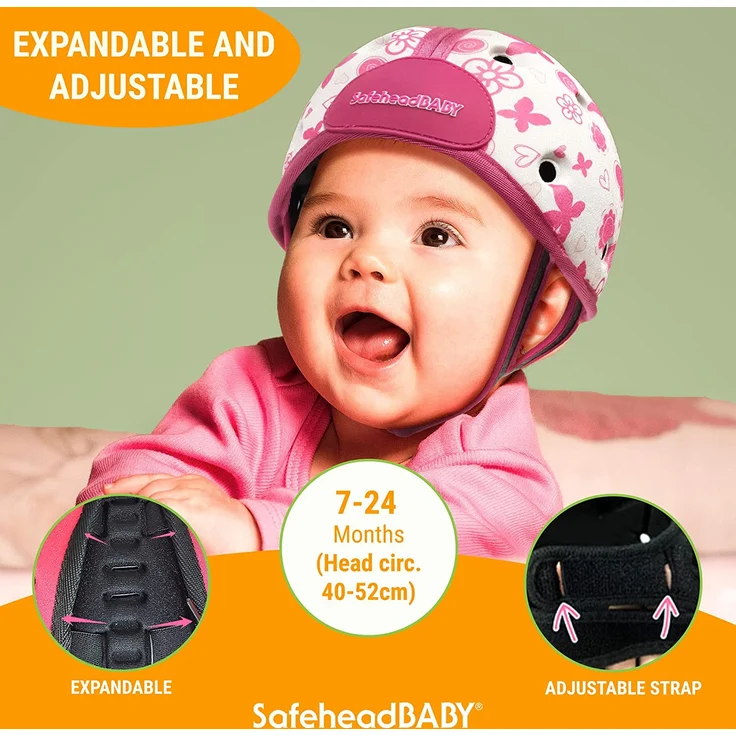 Reer SafeHeadBaby Babyhelm ''Eule'', blau-grün – Bild 3