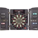 Best Sporting Dartscheibe elektronisch Oxford 2. 0 I elektronische Dartscheibe mit LED-Anzeigen I E-Dartscheibe mit 12 Dartpfeilen & Ersatzspitzen I Dartboard Kabinett mit Walnuss-Optik