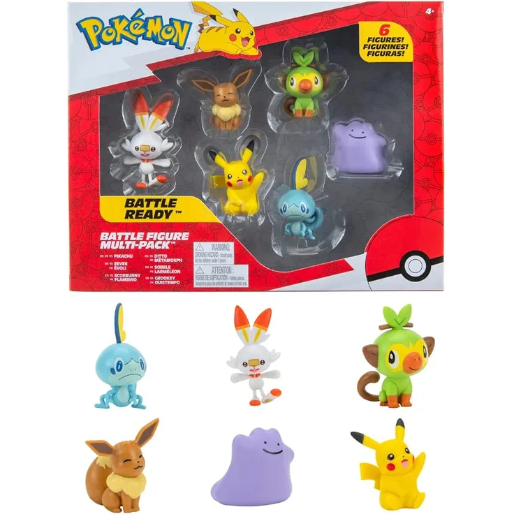 Jazwarez Pokemon figurine. A set of 6 figures for the Pokemon battle