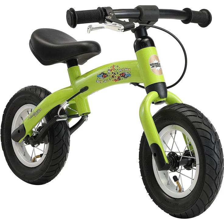 BIKESTAR '10 Zoll Sport Kinderlaufrad', ab 2 Jahren, höhenverstellbarer Sattel, drehbarer Rahmen, mit Bremse, Grün – Bild 2