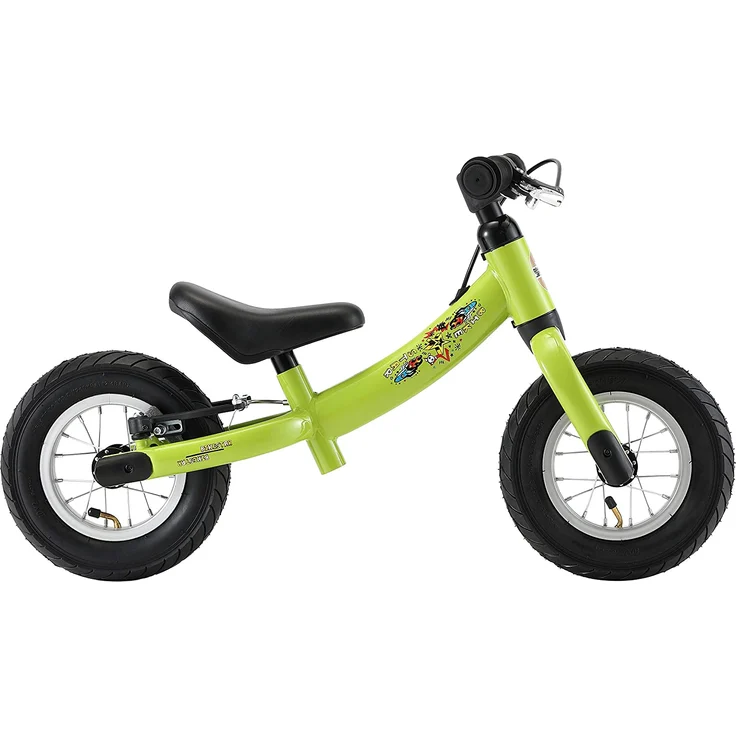 BIKESTAR '10 Zoll Sport Kinderlaufrad', ab 2 Jahren, höhenverstellbarer Sattel, drehbarer Rahmen, mit Bremse, Grün – Bild 3