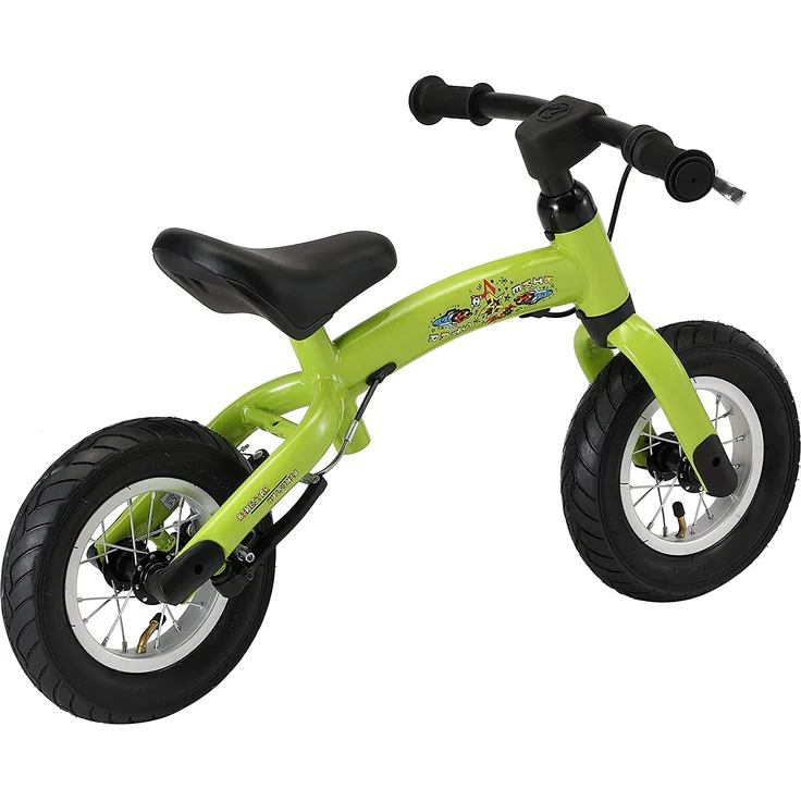 BIKESTAR '10 Zoll Sport Kinderlaufrad', ab 2 Jahren, höhenverstellbarer Sattel, drehbarer Rahmen, mit Bremse, Grün – Bild 8