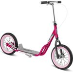 Puky 5406 'R 07 L' Scooter, ab 4,5 Jahren, höhenverstellbar bis 90 cm, Dual Density Lenkergriffe, Luftbereifung mit farbiger Seitenwand, max. belastbar bis 100 kg, berry