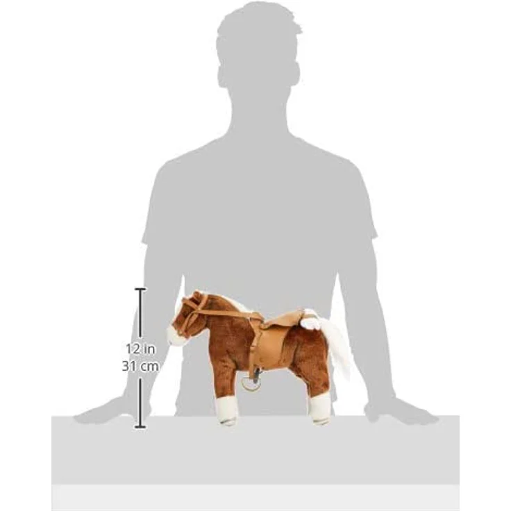 Götz 3401099 Springturniersieger Pferde-Puppe (Stockmaß 27 cm) - 33 cm hohes Plüschpferd für Stehpuppen - mit Sattel, Zaumzeug und Picknickdecke – Bild 8