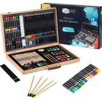 Artina 89-teiliges XXL Malset Genova mit Malkoffer - Wachsmalstifte, Buntstifte Set, Wasserfarben, Pastelle, Pinsel, Zeichenset