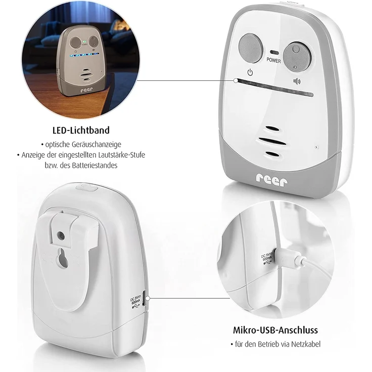 Reer Nova Babyphone FHSS Technologie bis zu 450 Meter – Bild 5