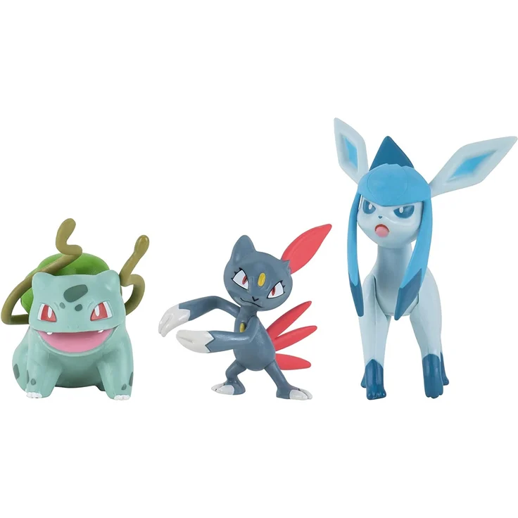 Pokémon Battle Figuren 3er Pack Bisasam Sniebel Glaziola – Bild 5
