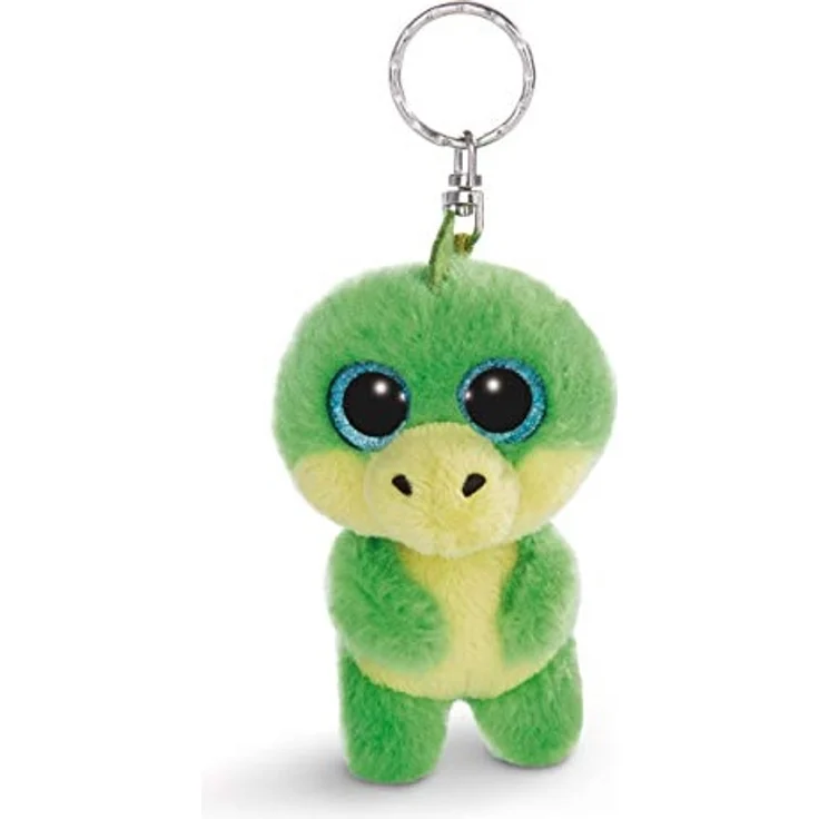 Nici 46311 Glubschis Tiger Fula 9cm Schlüsselanhänger, Plüschtieranhänger mit Schlüsselring, Stofftierschlüsselhalter, Pink/Weiß – Bild 1