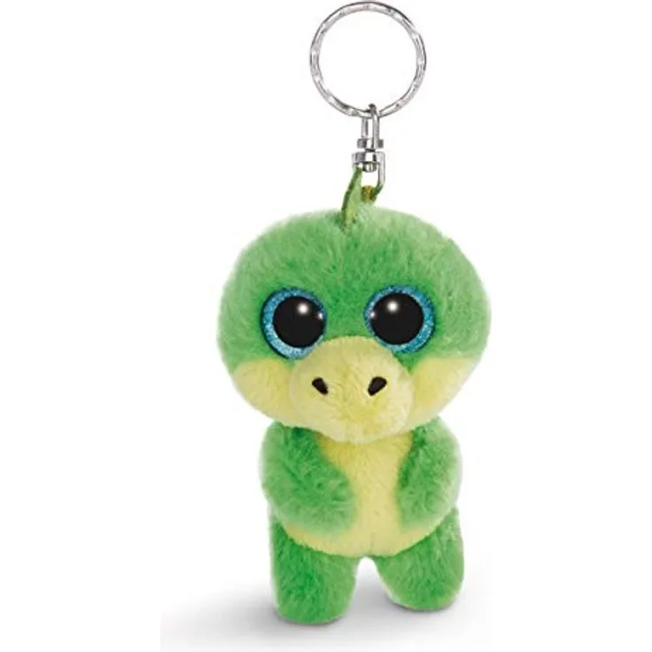 Nici 46311 Glubschis Tiger Fula 9cm Schlüsselanhänger, Plüschtieranhänger mit Schlüsselring, Stofftierschlüsselhalter, Pink/Weiß