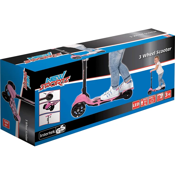 NSP 3-Wheel Scooter Rosa, kla – Bild 1