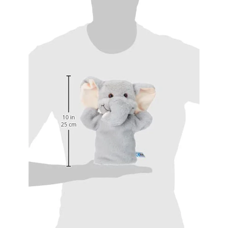 Heunec 394070 Handspielpuppe Elefant, grau – Bild 6