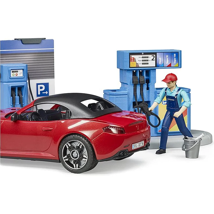Bruder 62111 bworld Tankstelle mit Waschplatz - Preisvergleich – Bild 5