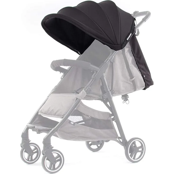 Kinderwagenverdeck Kuki Textil schwarz