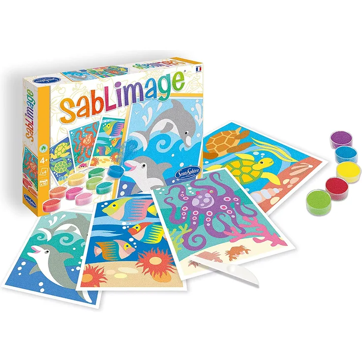 Sentosphere 3980880 - Sandbilder Fische und Delphine, 4 Bildvorlagen