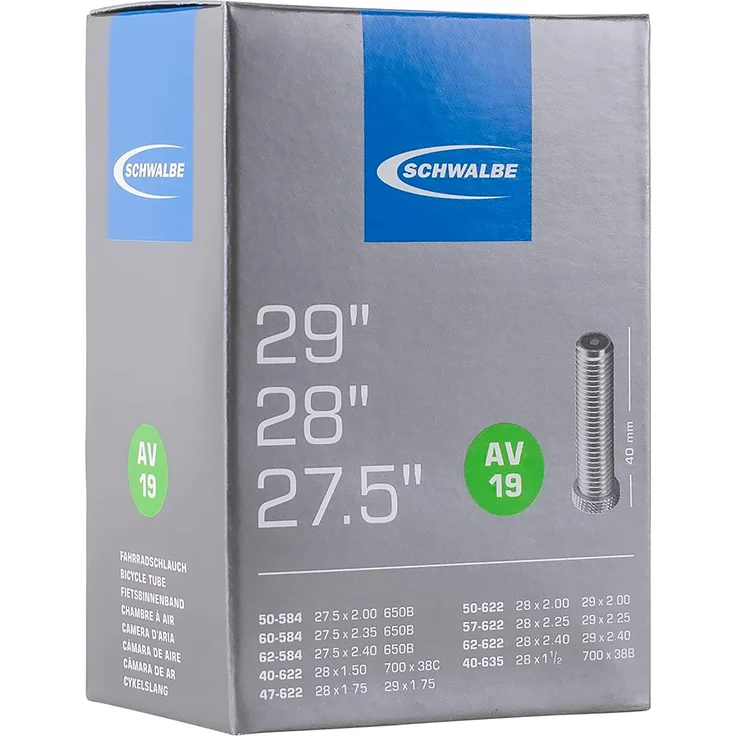 Schwalbe Schlauch AV19 27,5/28/29x1. 50-2. 40" (40/62-584/635) AV 40mm – Bild 2